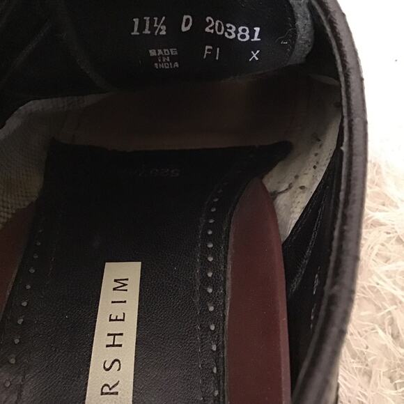 Florsheim Wingtip Black Leather Oxford Shoes Size 11.5 - Picture 6 of 6